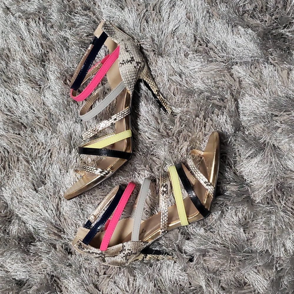 Snake Pattern Heels